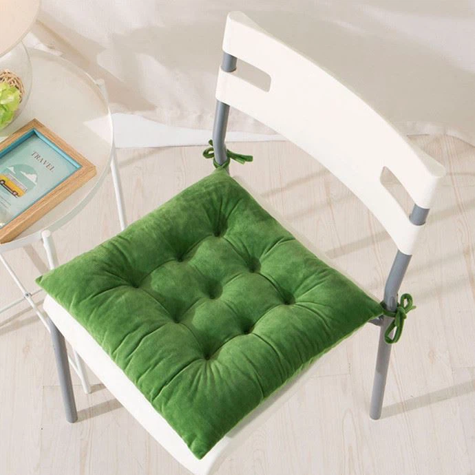Green velvet cushion mat