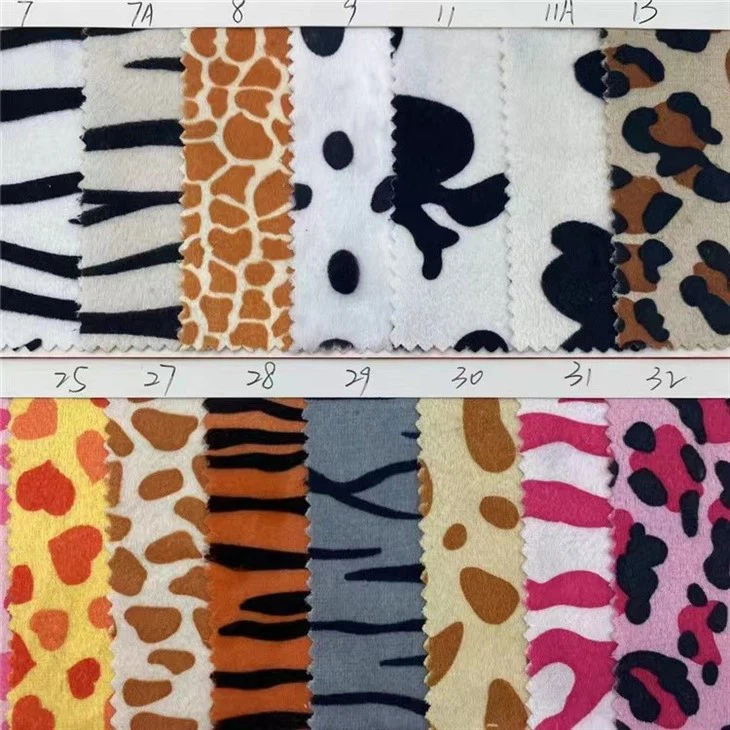 Various Tiger/giraffe/zebra Design Animal Print Velboa Minky Fabric For Sofa And Furniture