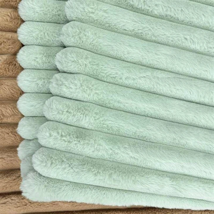 Striped Faux fur Fabric